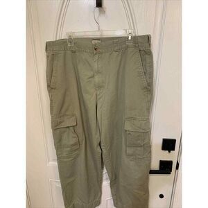 Vintage Bugle Boy Cargo Pants  Mens Size 40x30 High Rise Beige tan  Khaki